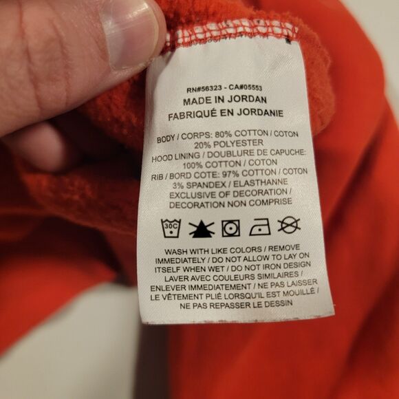 Nike Air Jordan DNA Pullover Fleece Hoodie Orange Size M CV2784-673 - Picture 4 of 10